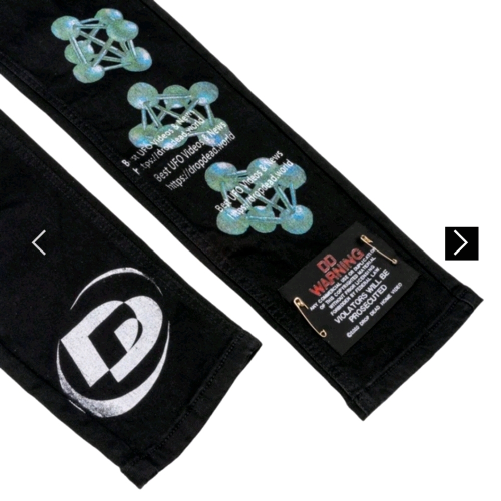 NWT! Dropdead- VCR Black Patch Mid Skinny Jeans